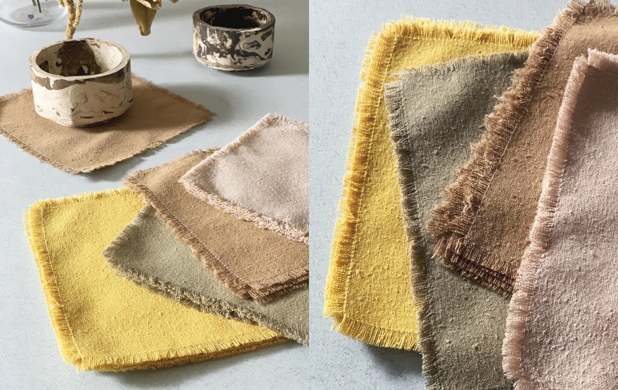 Cocktail Napkins in Raw Silk