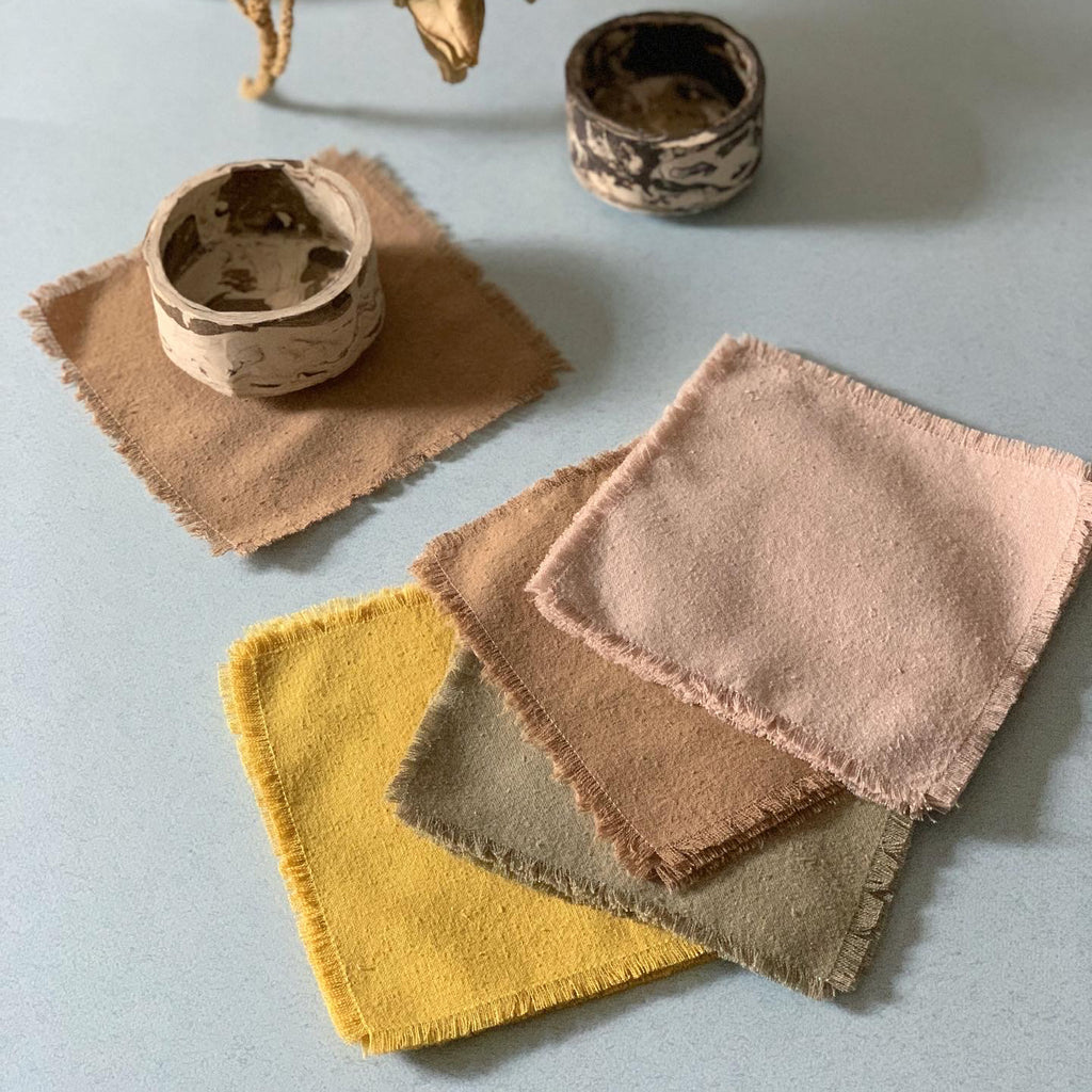 Cocktail Napkins in Raw Silk
