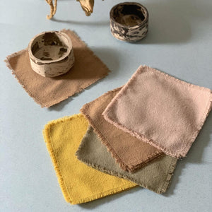 Cocktail Napkins in Raw Silk