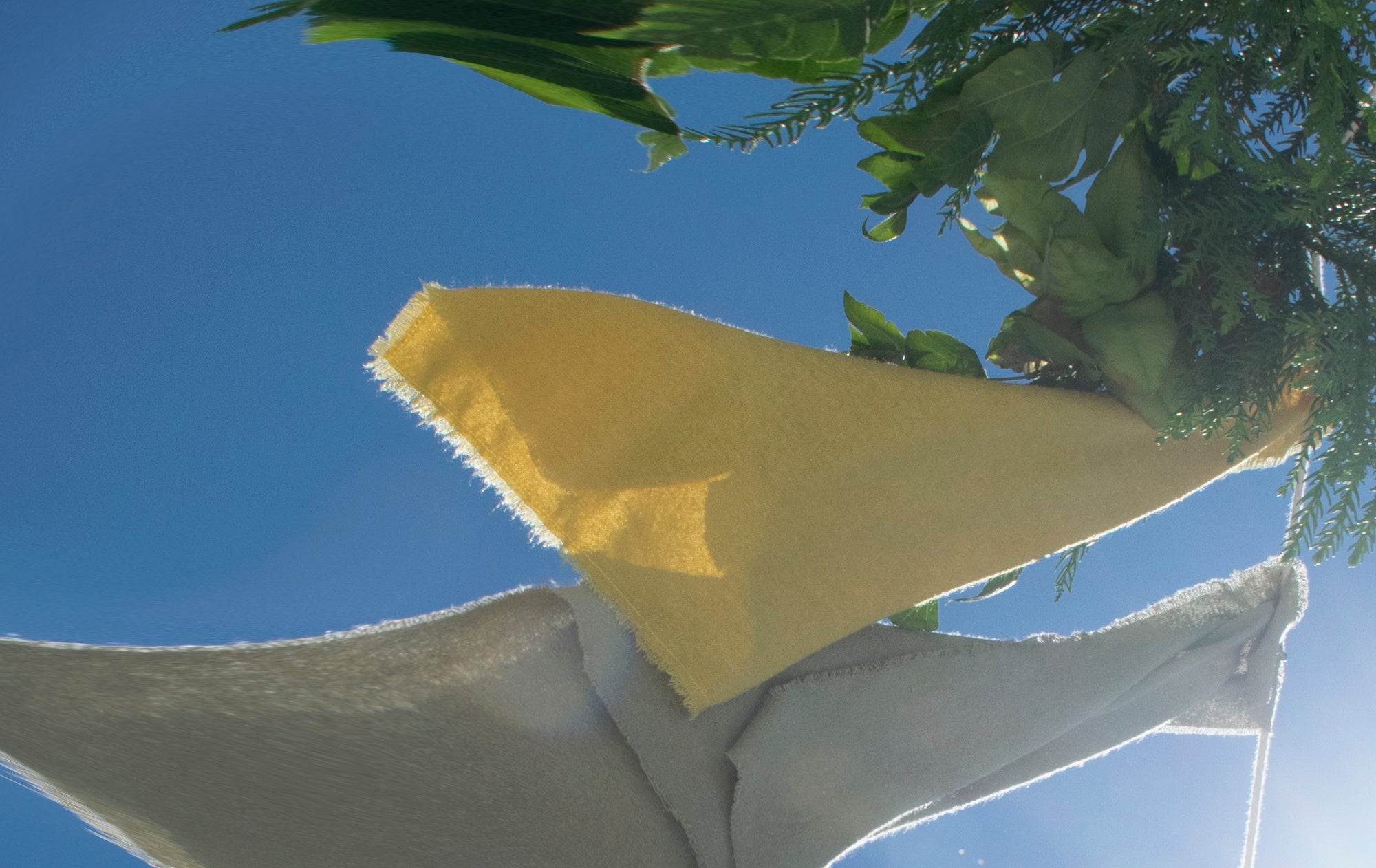 Lemon Yellow Raw Silk Napkin