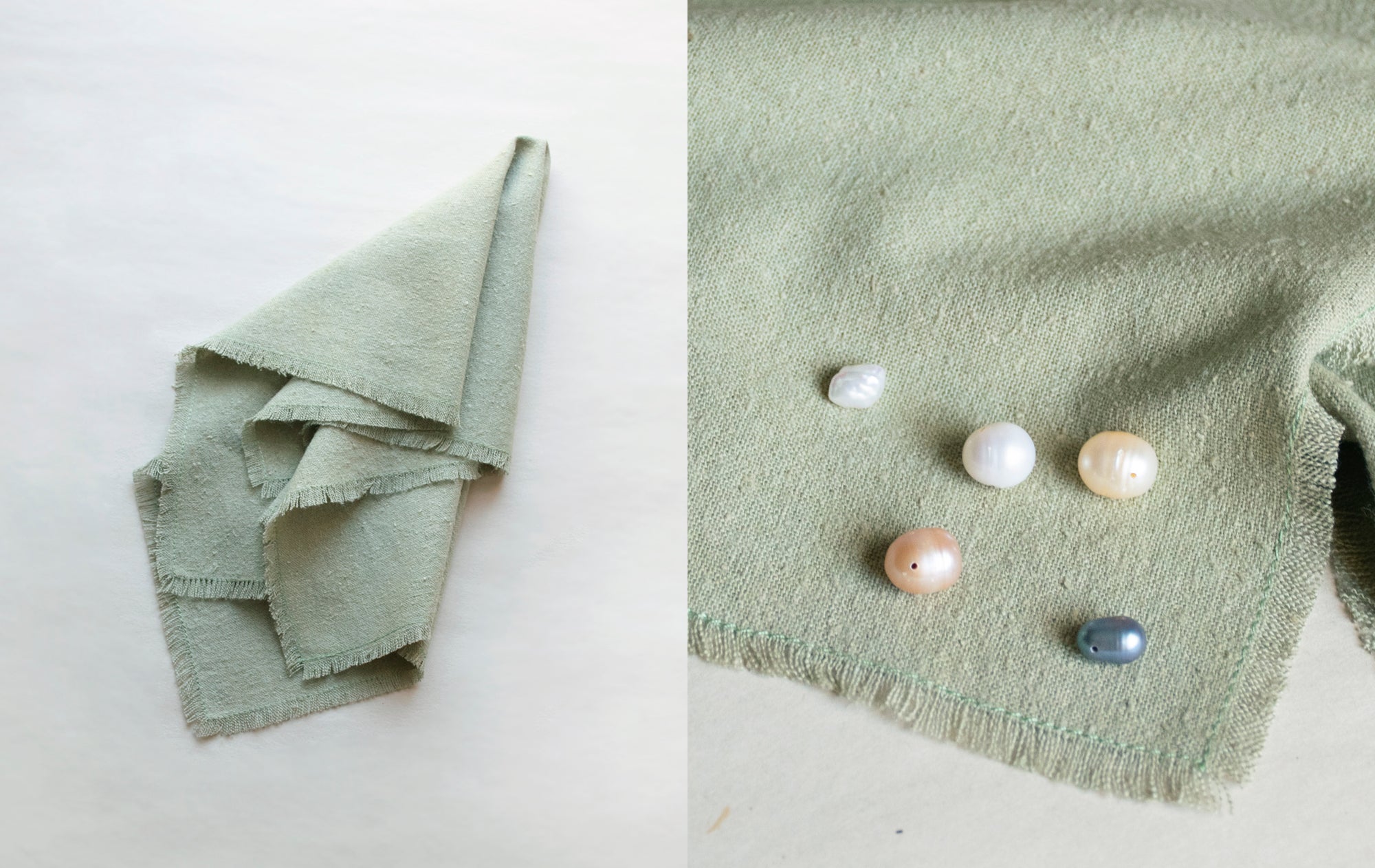 Sage Green Raw Silk Napkin