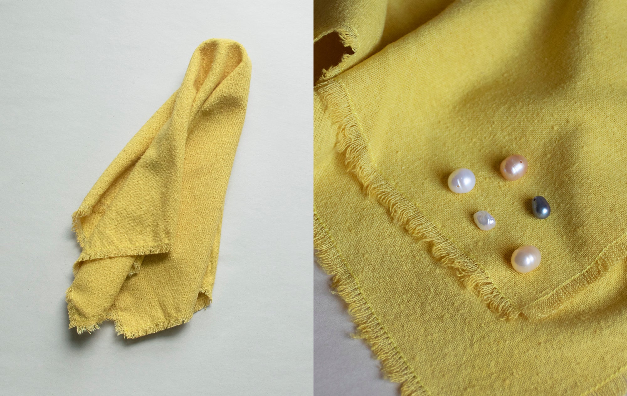 Lemon Yellow Raw Silk Napkin