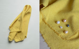 Lemon Yellow Raw Silk Napkin