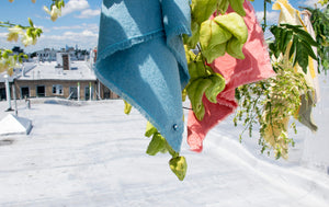 Sky Blue Raw Silk Napkin
