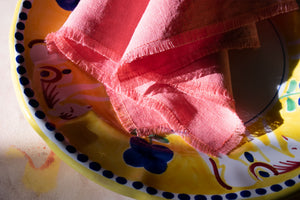 Heart Pink Linen Napkin