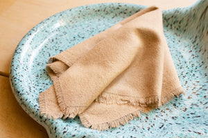Khaki Raw Silk Napkin