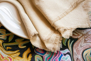 Sandy Beige Raw Silk Napkin