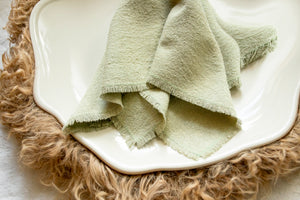 Sage Green Raw Silk Napkin