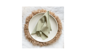 Sage Green Raw Silk Napkin