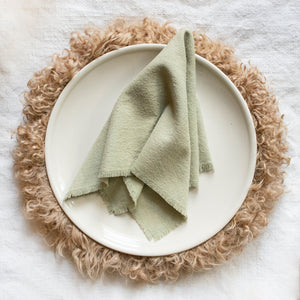 Sage Green Raw Silk Napkin