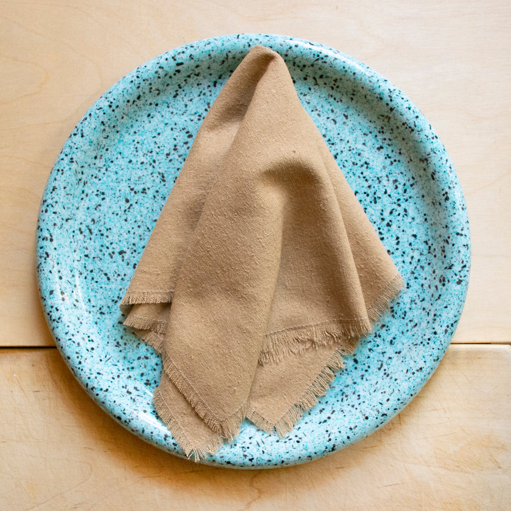 Khaki Raw Silk Napkin