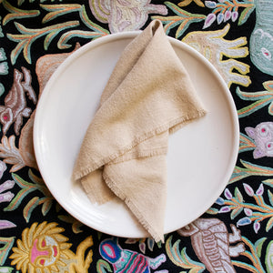 Sandy Beige Raw Silk Napkin
